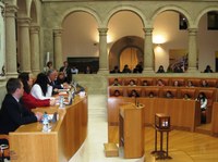 El salón de plenos acogió el acto "Diputados por un día" organizado por Aldeas Infantiles