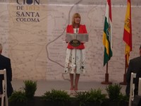 La Presidenta pronunciando el Pregón del Día de La Rioja