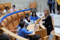 Acto de lectura de la Constitución Española por escolares de La Rioja